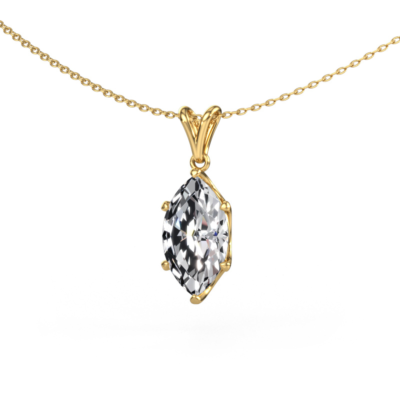 Image of Pendant Sam MRQ 585 gold Lab grown diamond 3.00 crt