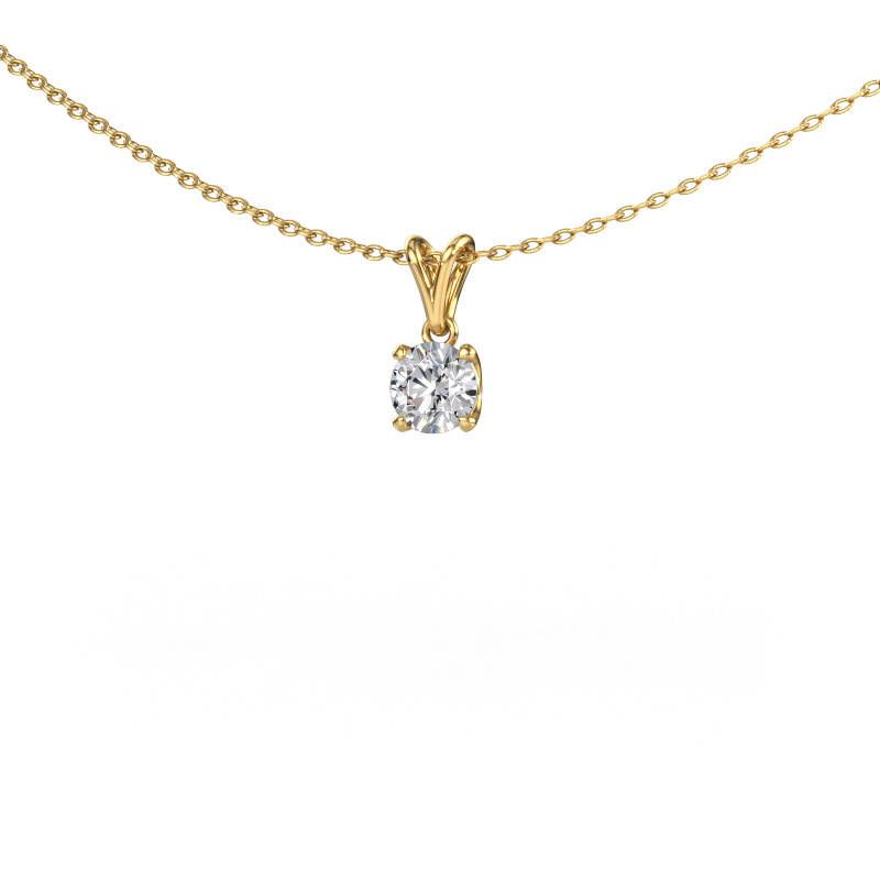 Afbeelding van Hanger Sam RND 585 goud Diamant 0.40 crt