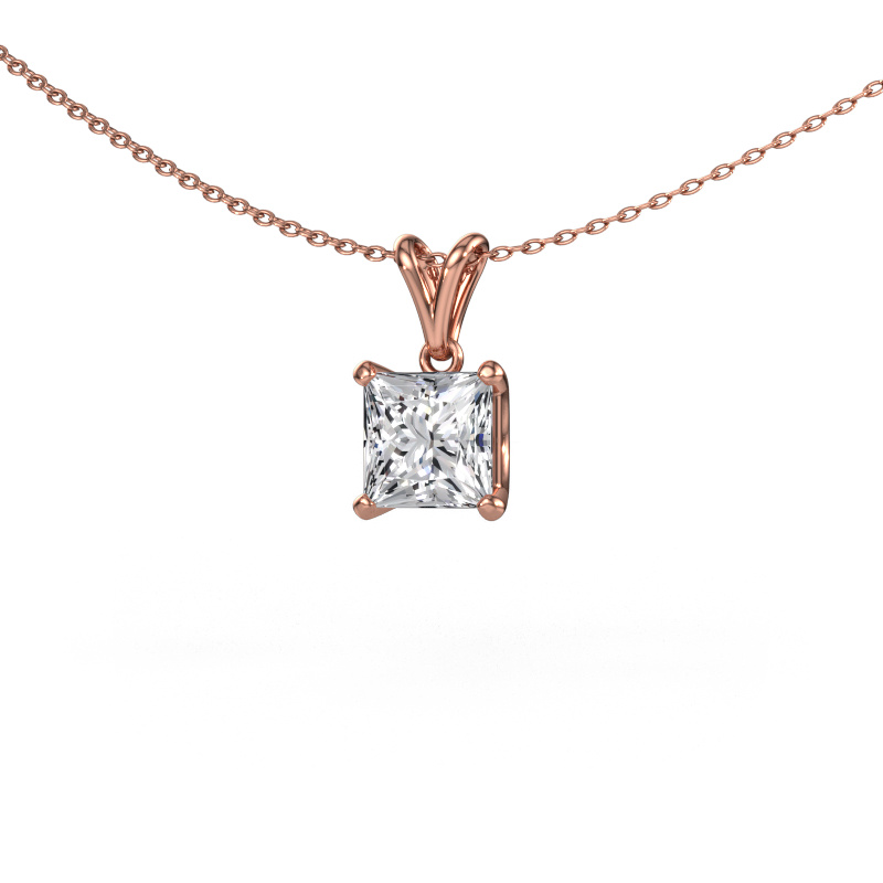 Afbeelding van Hanger Sam SQR 585 Rosé goud Lab-grown diamant 2.00 crt