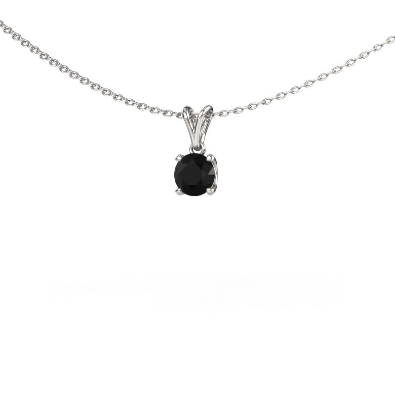 Image of Pendant Sam RND 950 platinum Black diamond 0.60 crt