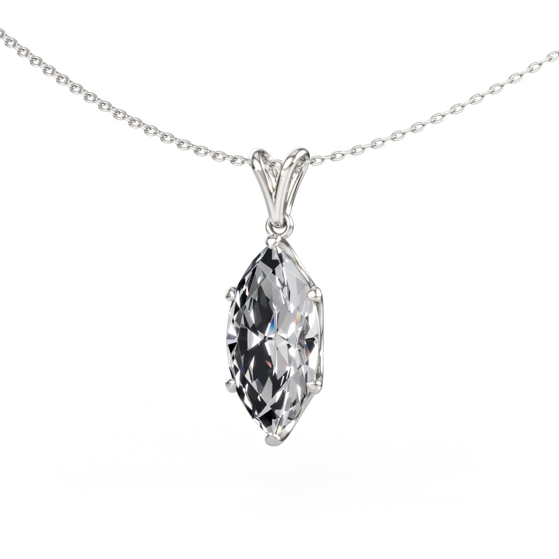 Immagine di Ciondolo Sam MRQ 585 oro bianco Diamante lab grown 3.86 crt
