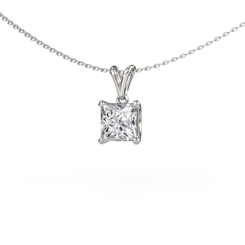 Afbeelding van Hanger Sam SQR 585 witgoud Lab-grown diamant 2.00 crt