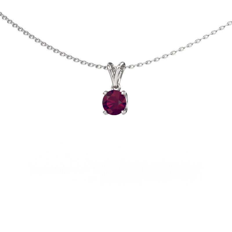Image of Pendant Sam RND 950 platinum Rhodolite 5 mm