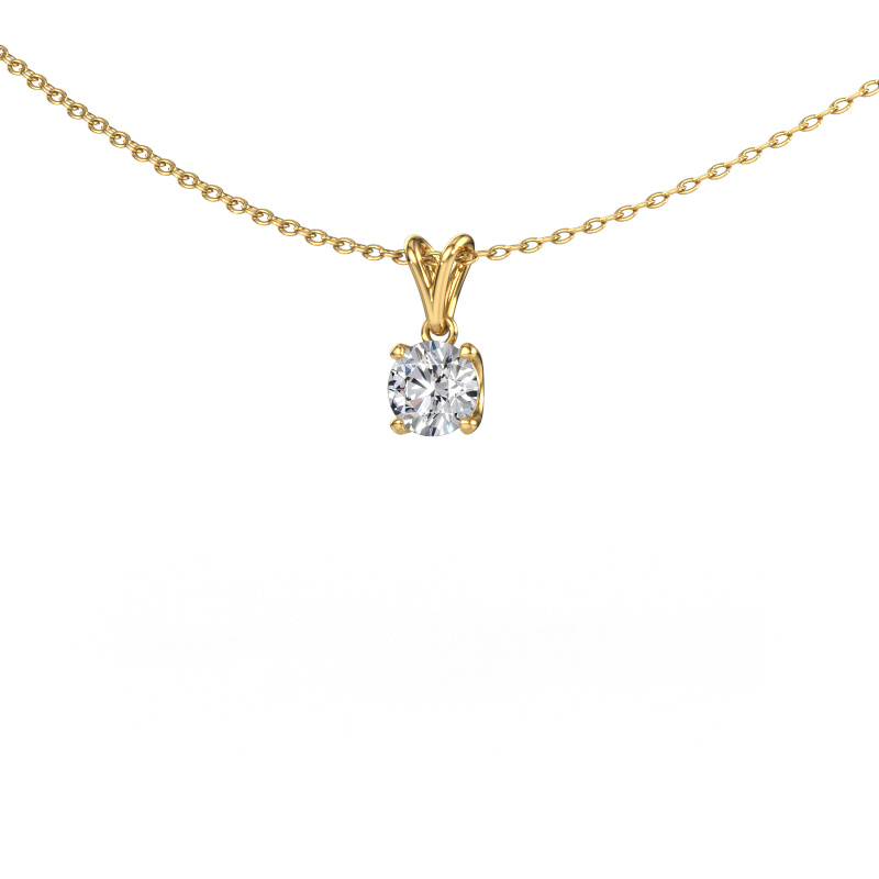 Image of Pendant Sam RND 585 gold Lab grown diamond 0.50 crt