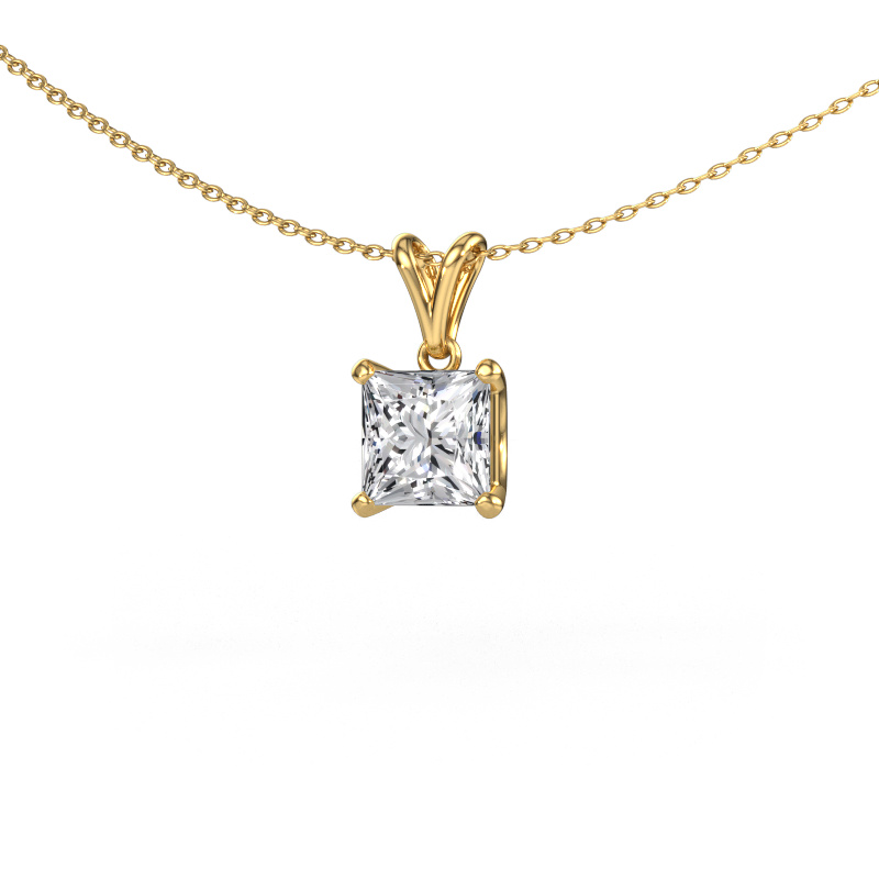 Image of Pendant Sam SQR 585 gold Diamond 2.00 crt