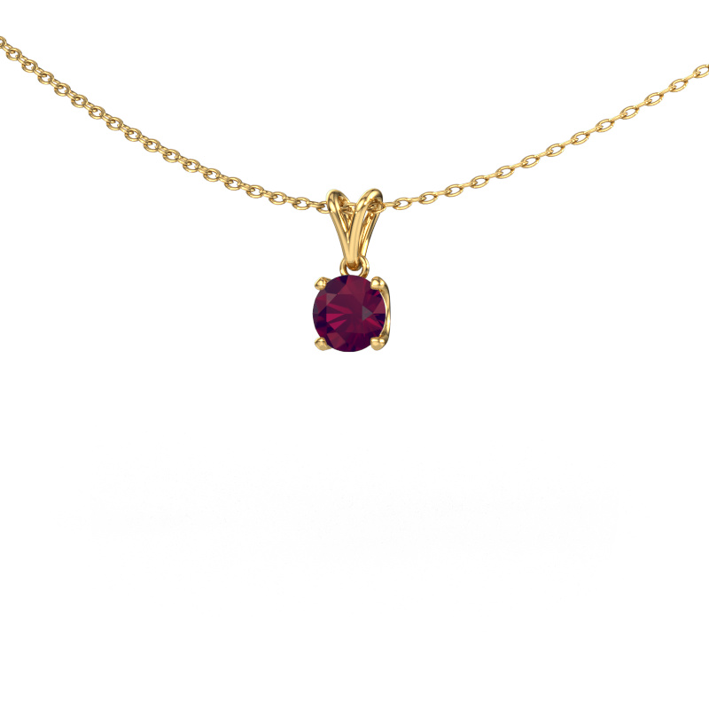 Bild von Anhänger Sam RND 585 Gold Rhodolit 5 mm
