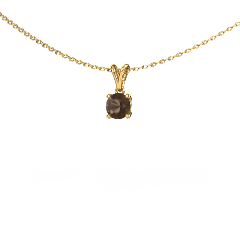 Bild von Anhänger Sam RND 585 Gold Rauchquarz 5 mm