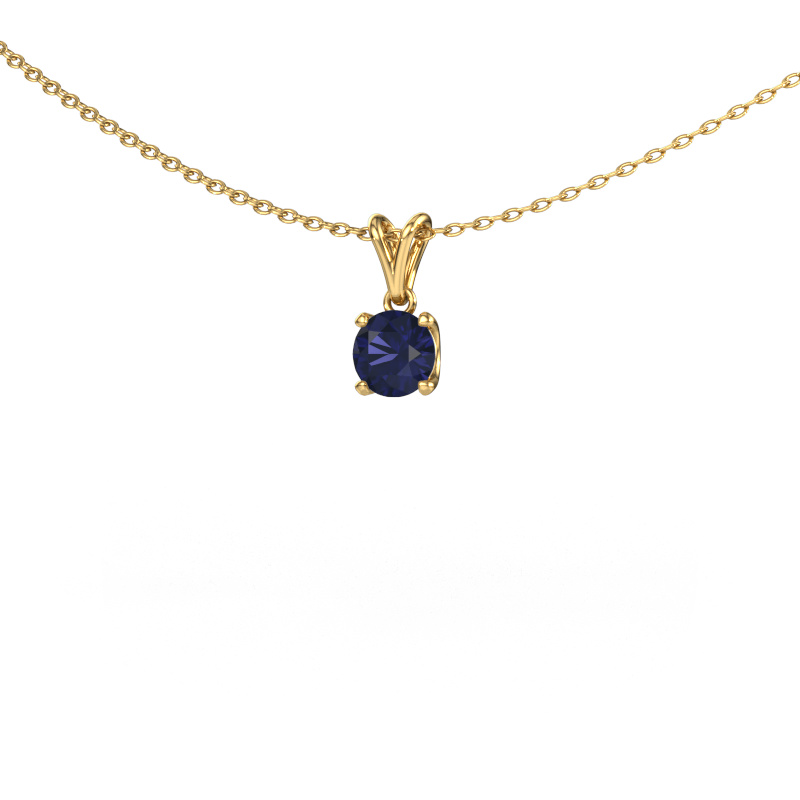 Image of Pendant Sam RND 585 gold Sapphire 5 mm