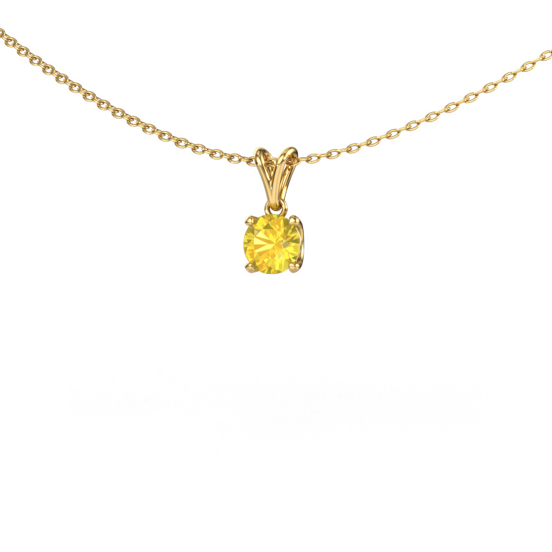 Bild von Anhänger Sam RND 585 Gold Gelb Saphir 5 mm