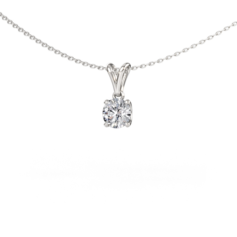 Immagine di Ciondolo Sam RND 585 oro bianco Diamante lab grown 0.70 crt