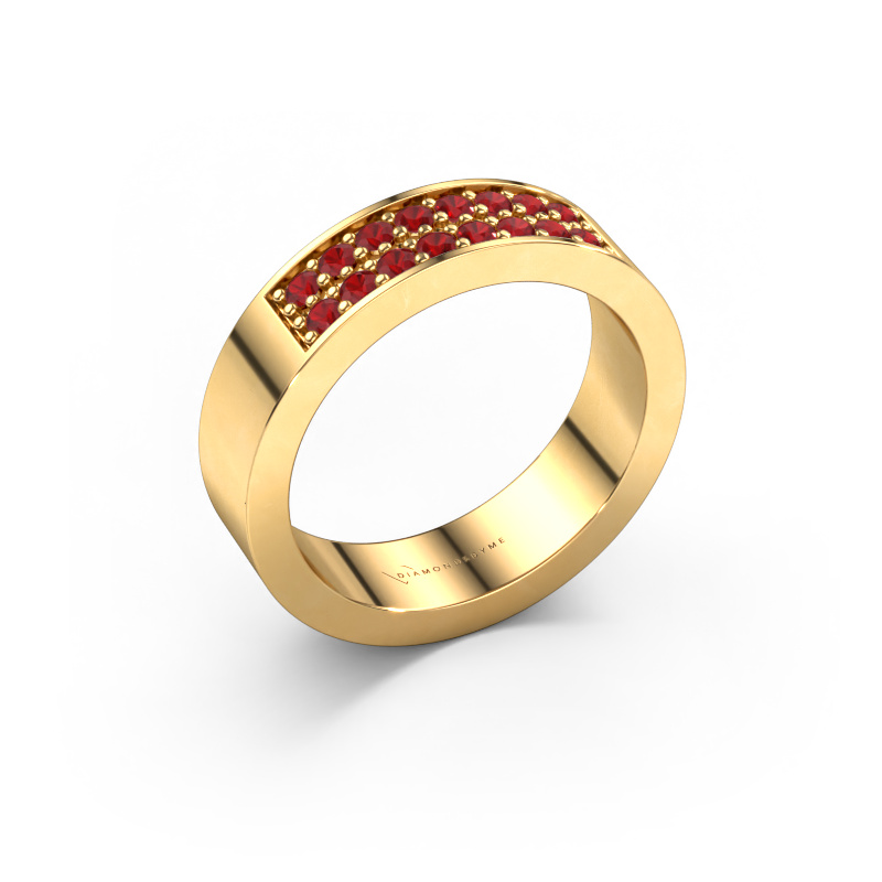 Image of Stackable ring Catharina 5 585 gold Ruby 1.7 mm