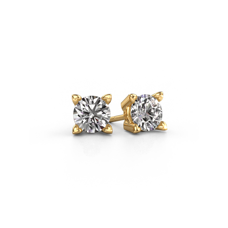 Image of Stud earrings Cather 585 gold Diamond 2.00 crt
