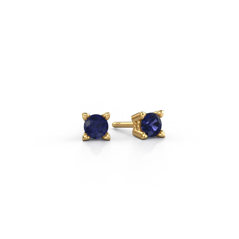 Image of Stud earrings Cather 585 gold Sapphire 4 mm