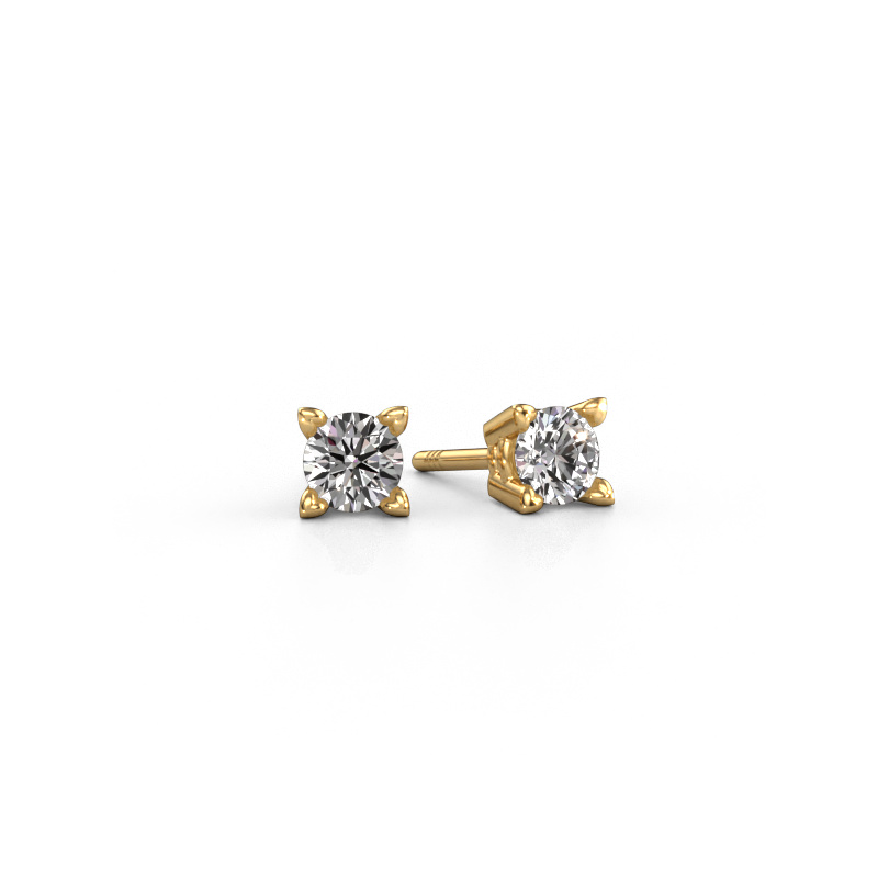 Image of Stud earrings Cather 585 gold Diamond 0.80 crt