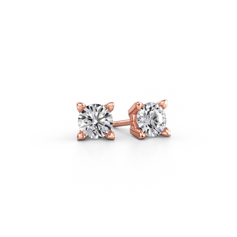 Bild av Stiftörhängen Cather 585 roséguld Labbodlad diamant 1.40 crt