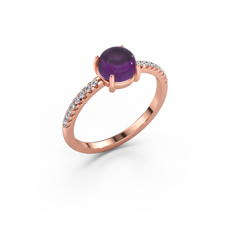 Bild av Ring Cathie 585 roséguld Ametist 6 mm