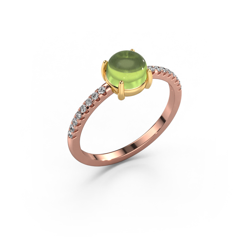 Image of Ring Cathie 585 rose gold Peridot 6 mm