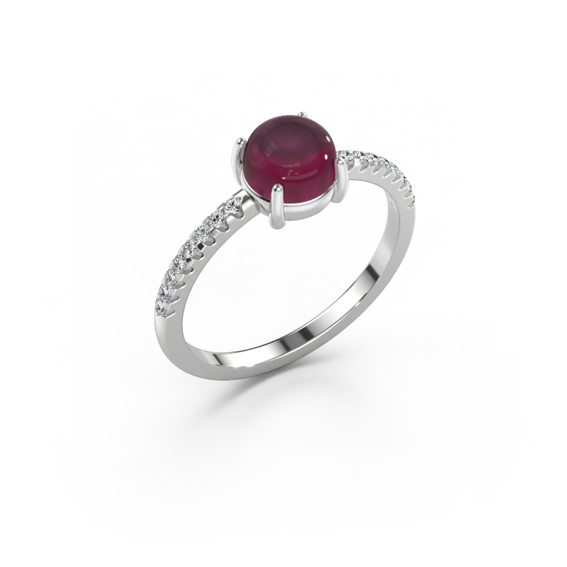 Immagine di Anello Cathie 585 oro bianco Rodolite 6 mm