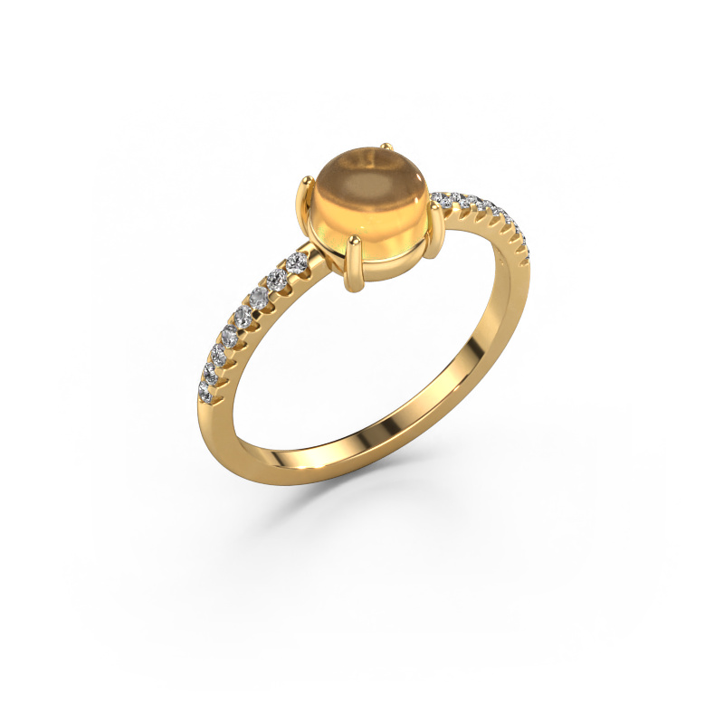 Image de Bague Cathie 585 or jaune Citrine 6 mm