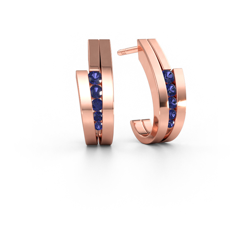 Immagine di Orecchini Cato 585 oro rosa Zaffiro 2.2 mm