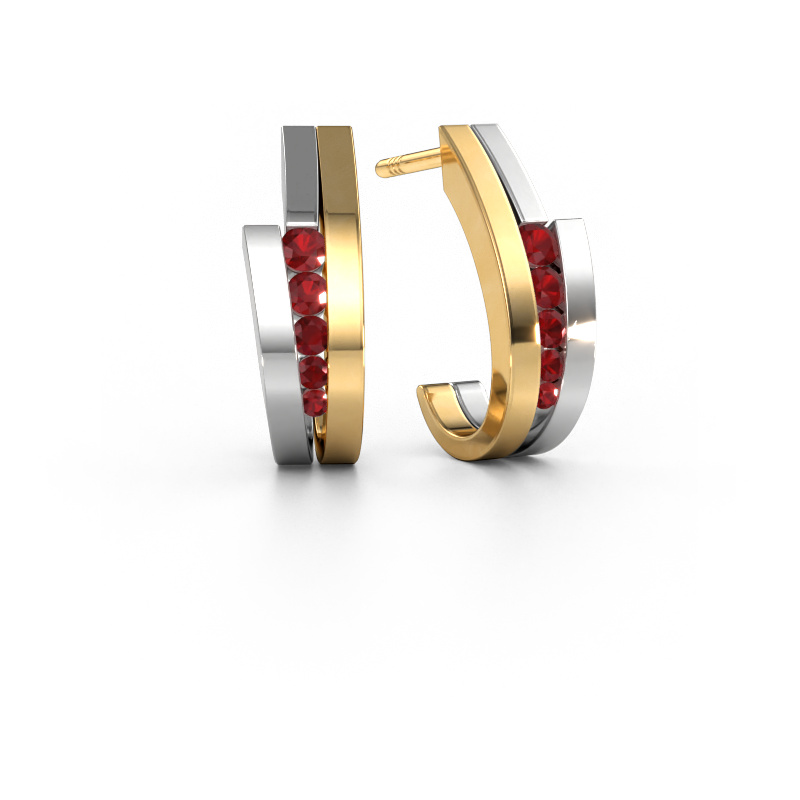 Image of Earrings Cato 585 gold Ruby 2.2 mm