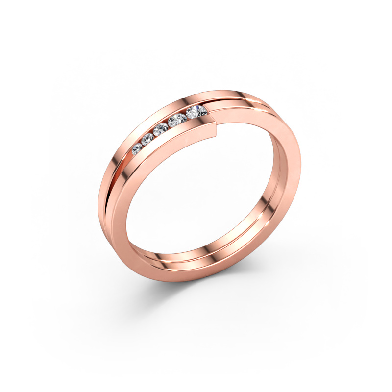 Immagine di Anello Cato 585 oro rosa Diamante 0.088 crt