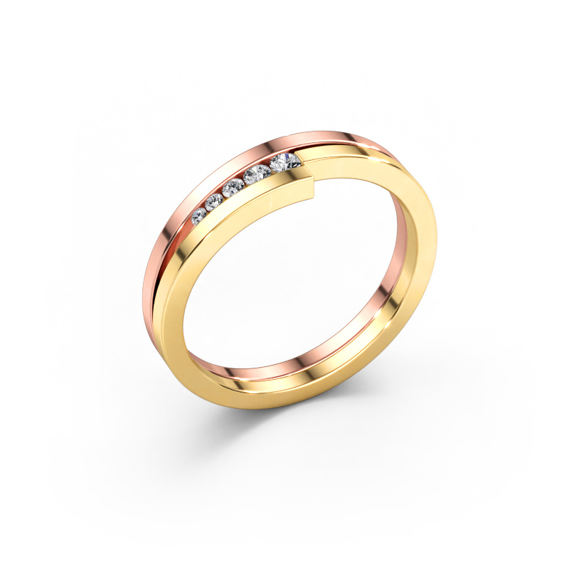Image of Ring Cato 585 rose gold Diamond 0.088 crt