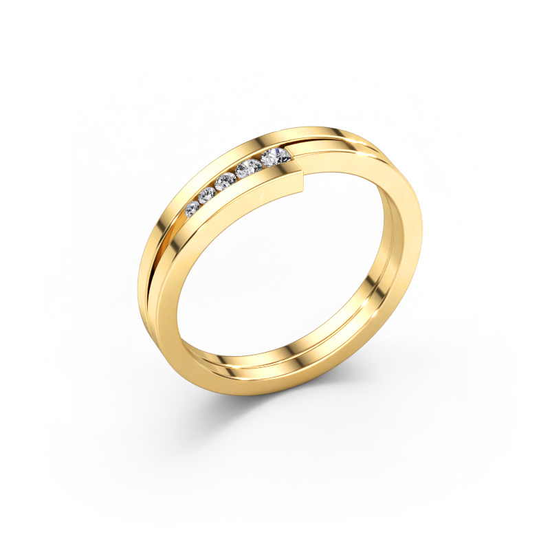 Image de Bague Cato 585 or jaune Diamant 0.088 crt