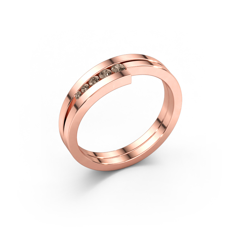 Immagine di Anello Cato 585 oro rosa Diamante marrone 0.125 crt