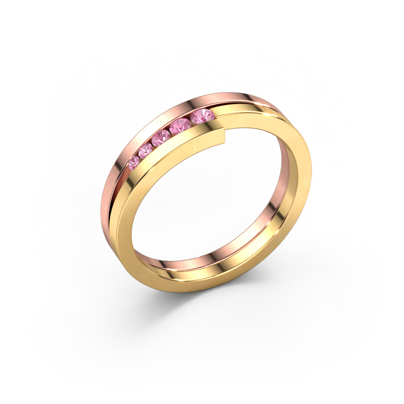 Image of Ring Cato 585 rose gold Pink sapphire 2.2 mm
