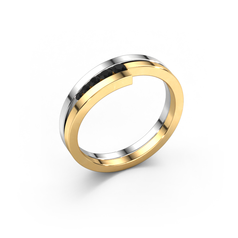 Bild von Ring Cato 585 Weißgold Schwarz Diamant 0.15 crt