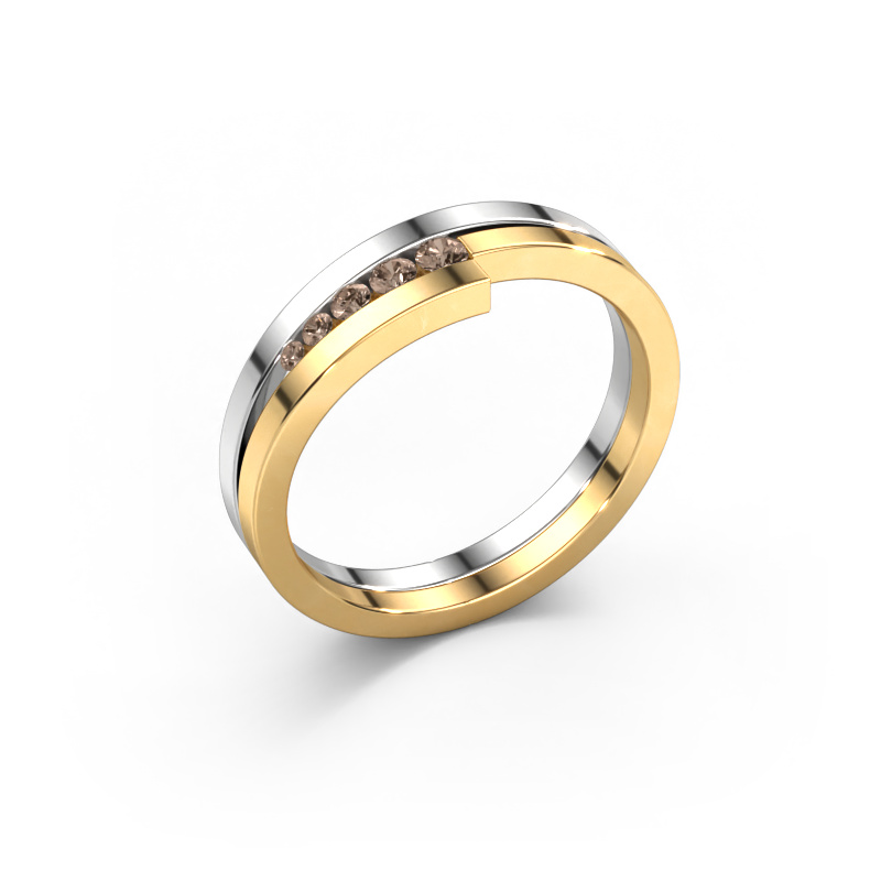 Image of Ring Cato 585 white gold Brown diamond 0.125 crt