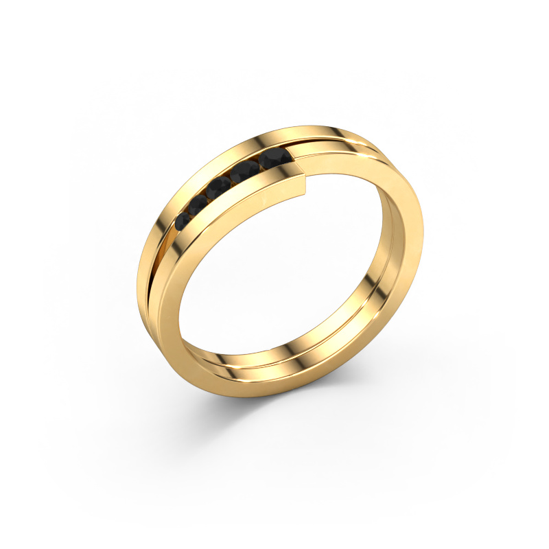 Image of Ring Cato 585 gold Black diamond 0.15 crt