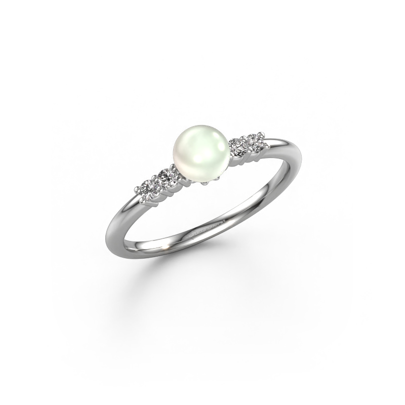 Image of Ring Cecile 950 platinum White pearl 5 mm