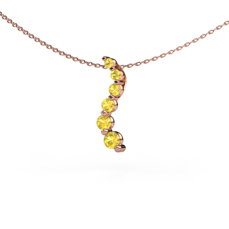 Bild von Anhänger Celeste 1 585 Roségold Gelb Saphir 2 mm