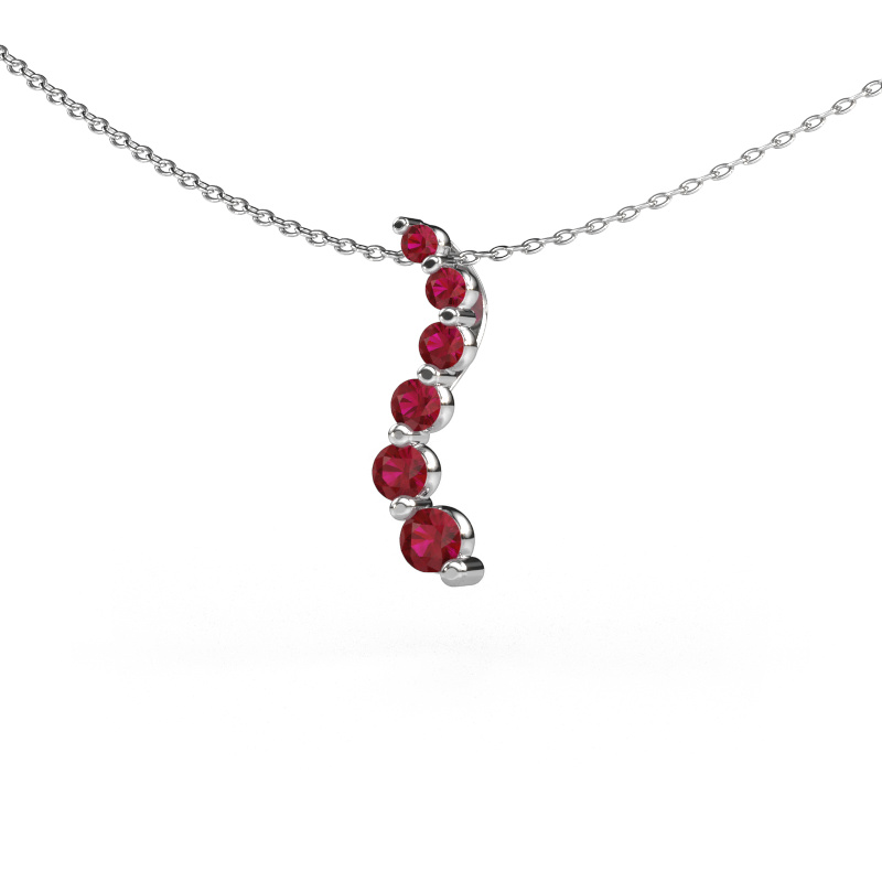 Image of Pendant Celeste 1 585 white gold Ruby 2 mm