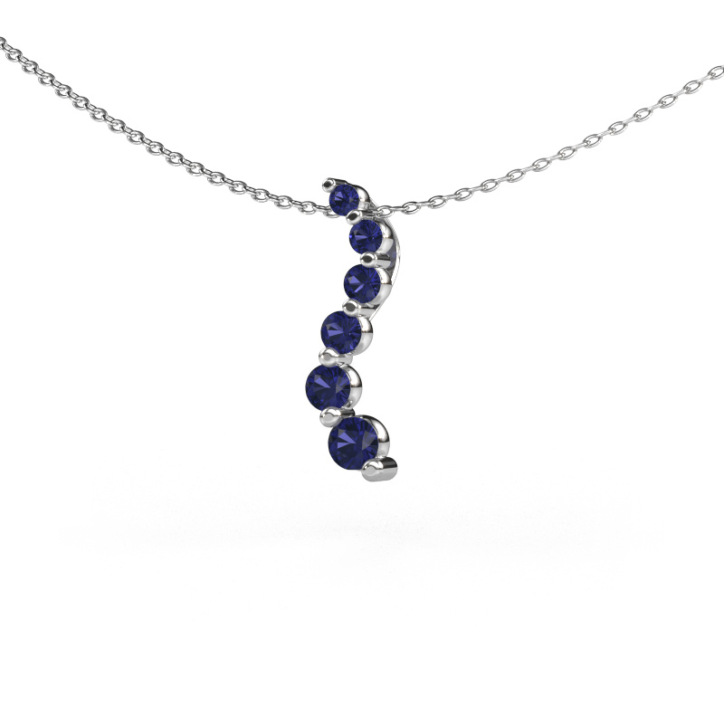 Image of Pendant Celeste 1 585 white gold Sapphire 2 mm
