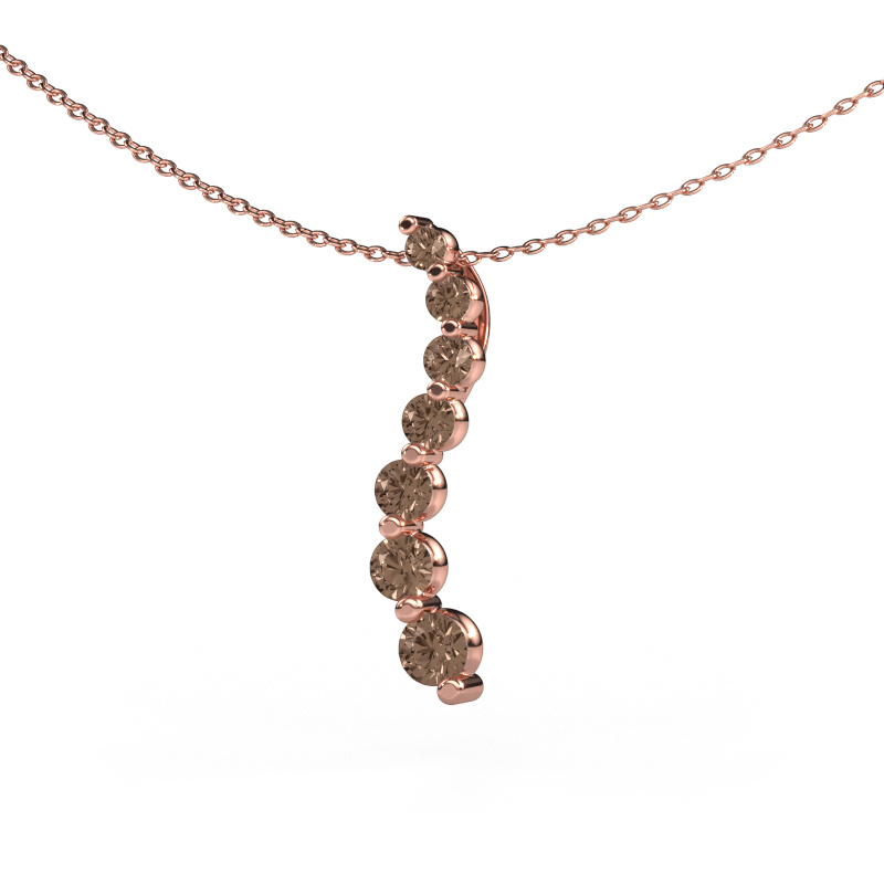 Afbeelding van Hanger Celeste 2 585 rosé goud Bruine diamant 0.735 crt