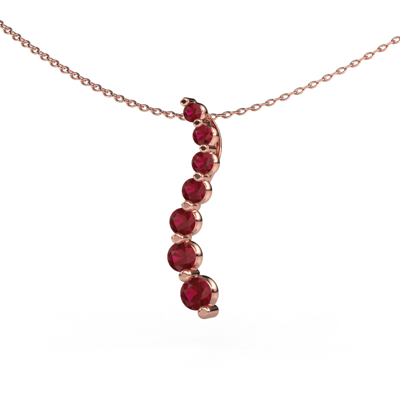 Image of Pendant Celeste 2 585 rose gold Ruby 2.2 mm