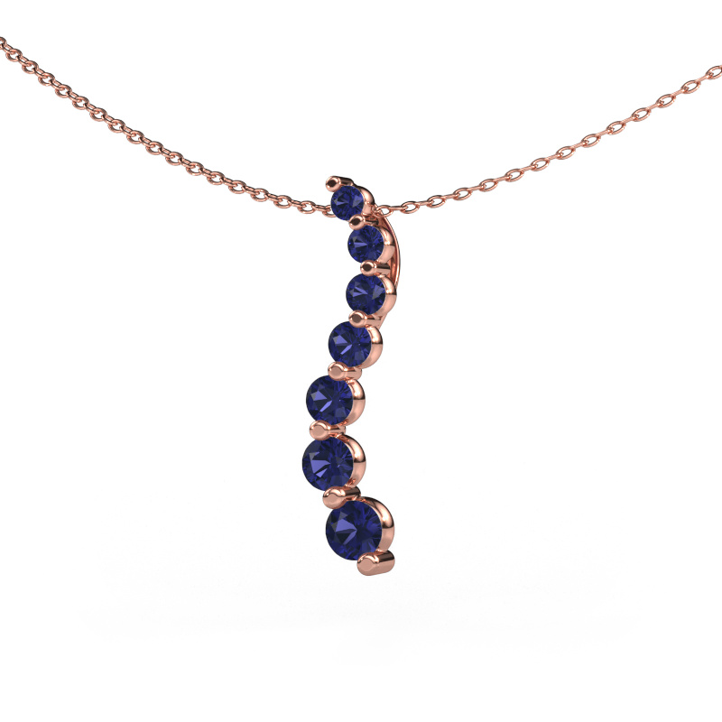 Image of Pendant Celeste 2 585 rose gold Sapphire 2.2 mm