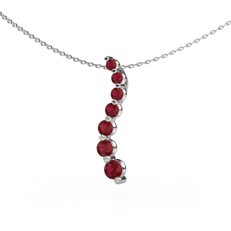 Image of Pendant Celeste 2 950 platinum Ruby 2.2 mm