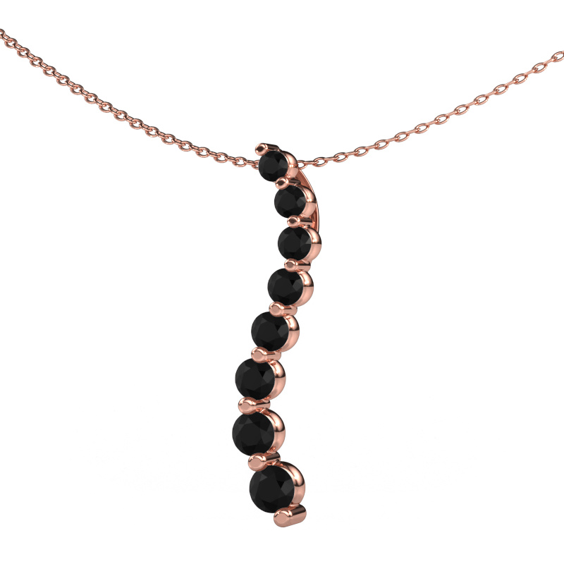 Image of Pendant Celeste 3 585 rose gold Black diamond 1.212 crt