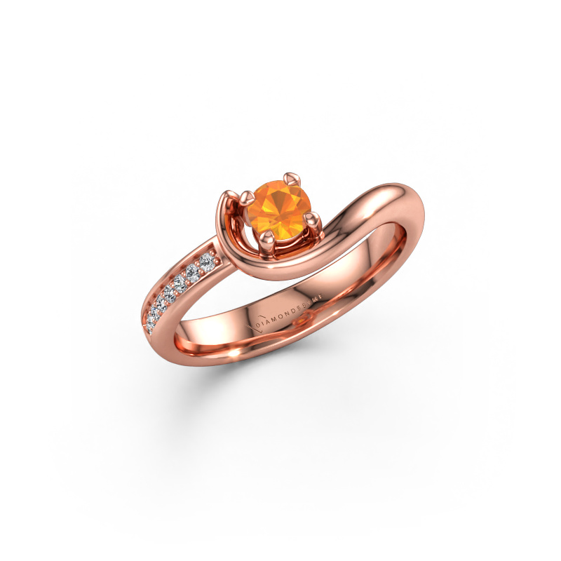 Immagine di Anello di fidanzamento Ceylin 585 oro rosa Citrino 4 mm