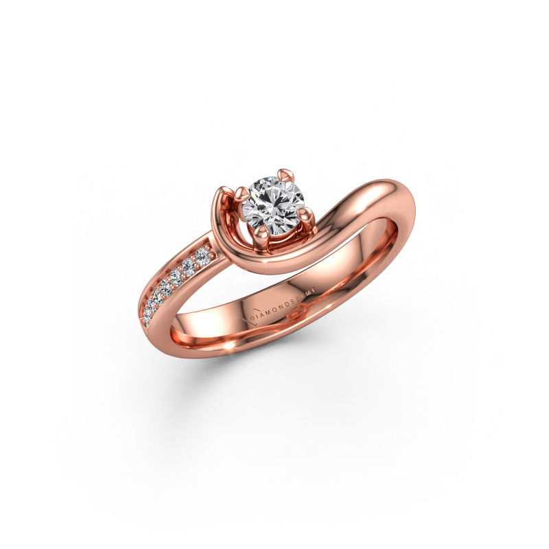 Immagine di Anello di fidanzamento Ceylin 585 oro rosa Diamante a tua scelta 4 mm