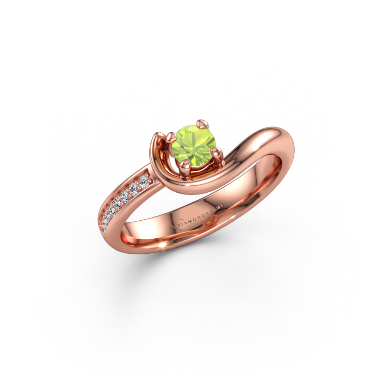 Immagine di Anello di fidanzamento Ceylin 585 oro rosa Peridoto 4 mm