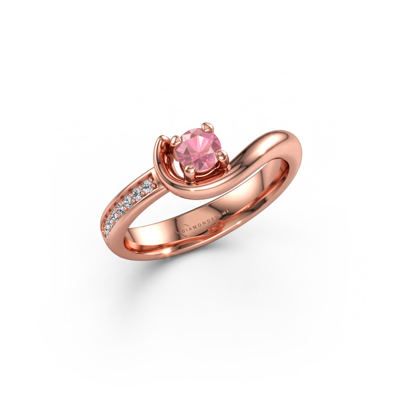 Bild av Förlovningsring Ceylin 585 roséguld Rosa turmalin 4 mm