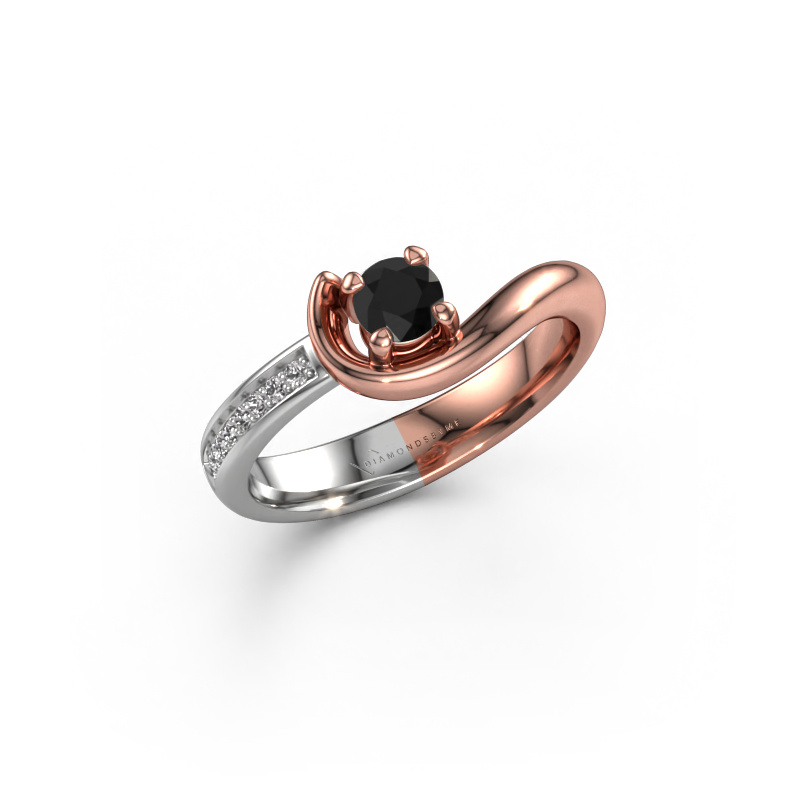 Bild von Verlobungsring Ceylin 585 Roségold Schwarz Diamant 0.36 crt