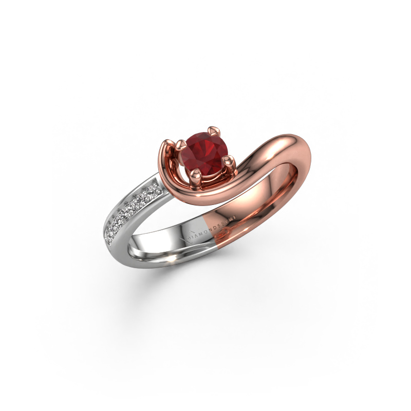 Image of Engagement ring Ceylin 585 rose gold Ruby 4 mm