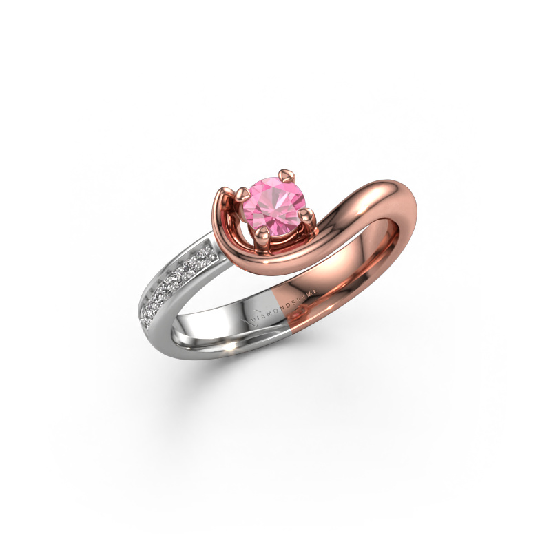 Bild von Verlobungsring Ceylin 585 Roségold Pink Saphir 4 mm