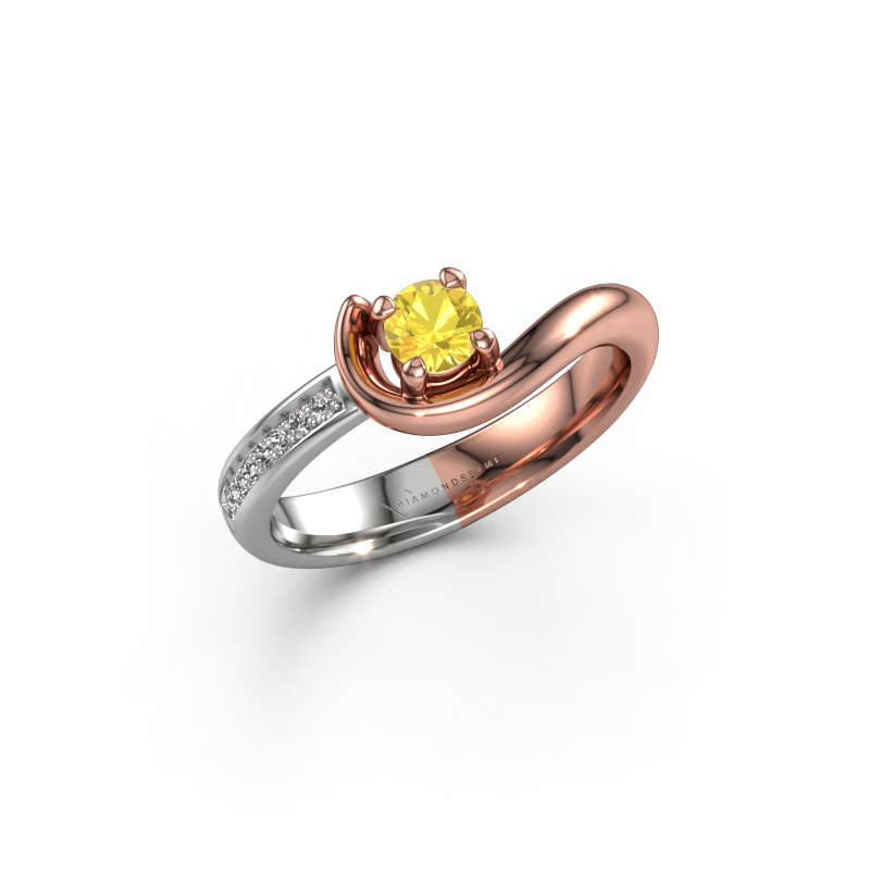 Image of Engagement ring Ceylin 585 rose gold Yellow sapphire 4 mm